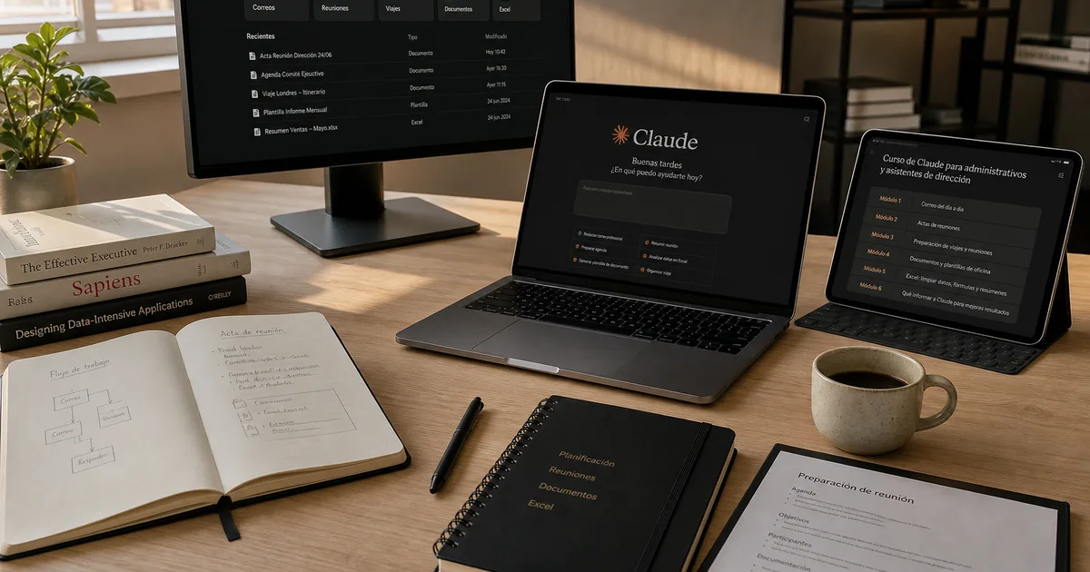 Curso de Claude para administrativos y asistentes de dirección